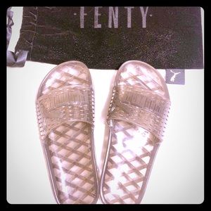 Fenty X Puma Rihanna Black Jelly Slides